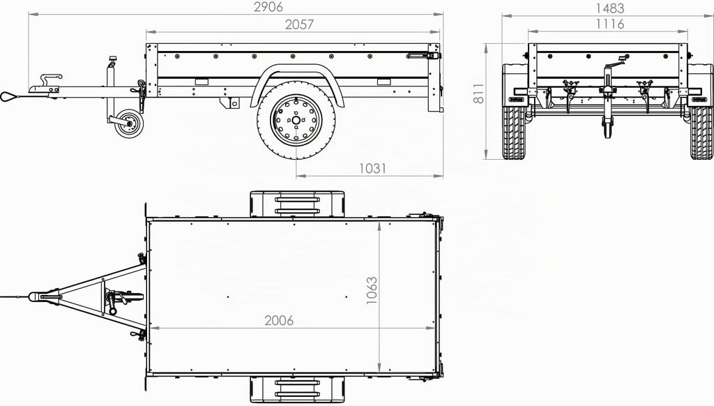 UNITRAILER Garden Trailer 200 – mit Flachplane