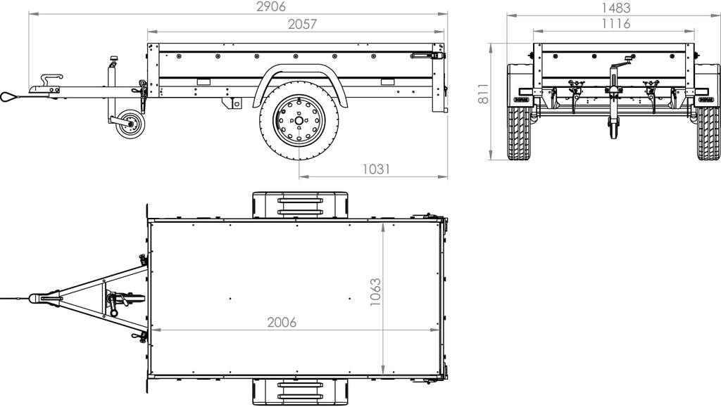 UNITRAILER Garden Trailer 200 – Detailansicht
