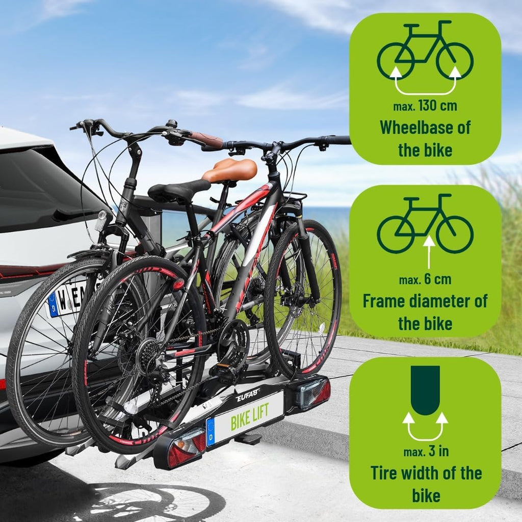 EUFAB Bike Lift – mit E-Bikes beladen