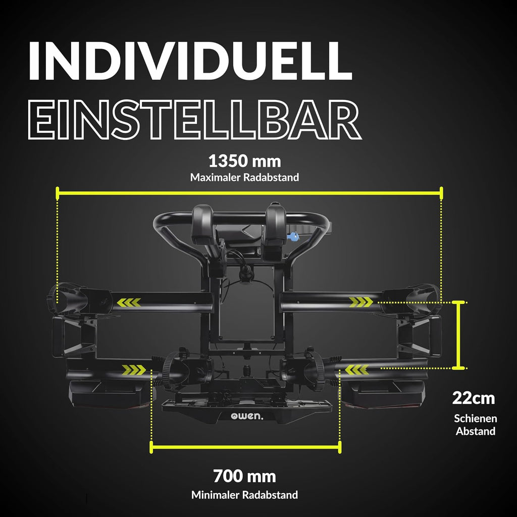 Owen E-Bike Fahrradträger – zusammengefaltet