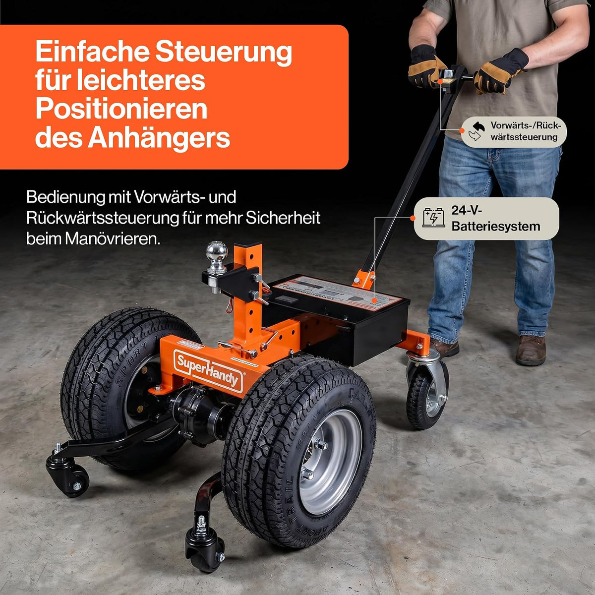 SuperHandy Rangierhilfe – 6-Rad-System
